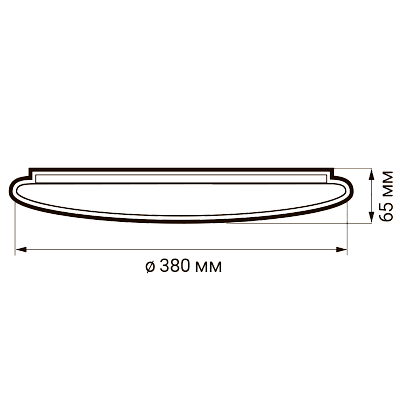 Светильник светодиодный настенно-потолочный PPB WAVE 36w 6500K