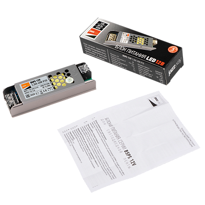 Блок питания IP20 для светодиодной ленты 12V