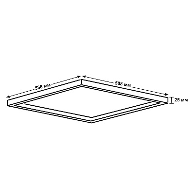 Светодиодная панель PPL 588/G OPAL 40w 4000K BLACK