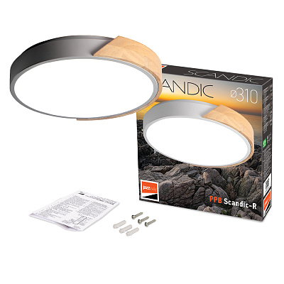 Светильник светодиодный потолочный PPB Scandic-R 24w 4000K GR/W IP20