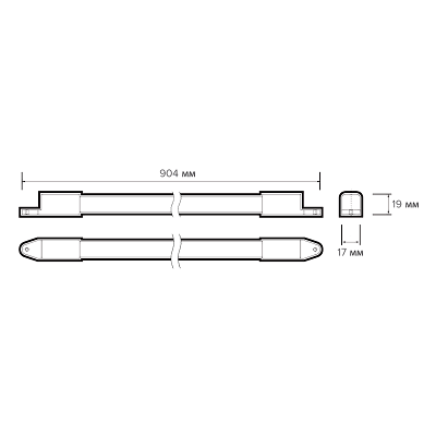 Светильник светодиодный линейный PLED T4i 12w