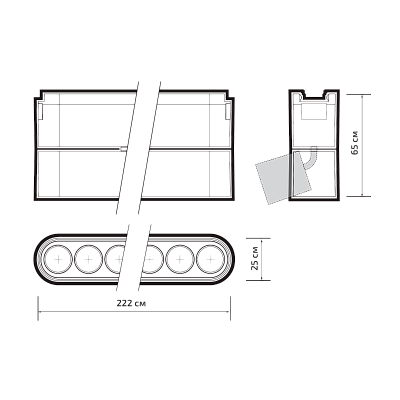 Низковольтный трековый светильник MTR16 1312R 12W 3000K spot 36° BL IP20