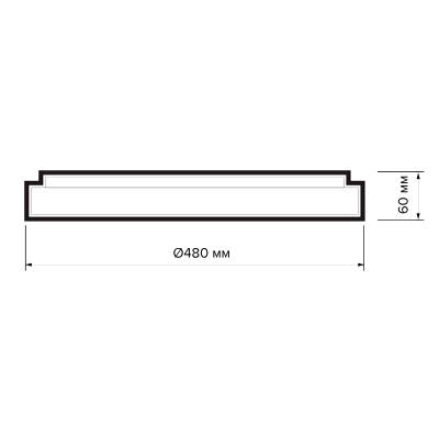 Светильник светодиодный потолочный PPB Luna 80w