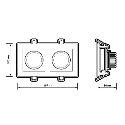 Светильник светодиодный встраиваемый  PSP-S CARDAN