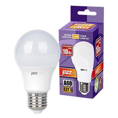 Лампа светодиодная PLED- SP A60 10w E27 3000K 230/50 Jazzway 