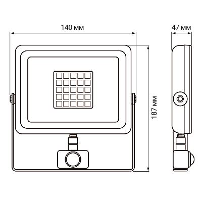 Прожектор светодиодный PFL-SC-30w SENSOR