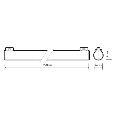 Трековый светодиодный светильник PTR 4630 30W 4000K 165° WH IP40