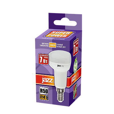Лампа светодиодная PLED- SP R50 7w 3000K E14 230/50 Jazzway