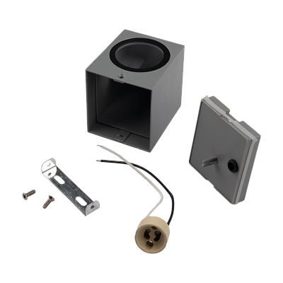 Светильники фасадные PDL-S 72080 GU10-1 GR 230V IP65