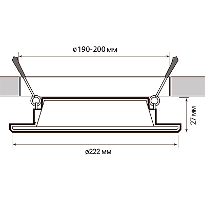 Cветильник светодиодный встраиваемый PLED DL6 20w 6500K WH IP40