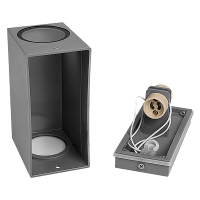 Светильники фасадные PDL-S 72150 GU10-2 GR 230V IP65