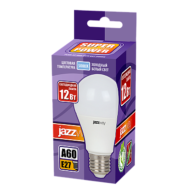 Лампа светодиодная PLED- SP A60 12w E27 5000K 230/50 Jazzway 