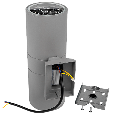 Светильник светодиодный фасадный PWL-300110/30D 2x12w 6500K GR IP65