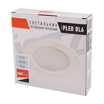 Cветильник светодиодный встраиваемый PLED DL6 10w 4000K WH IP40