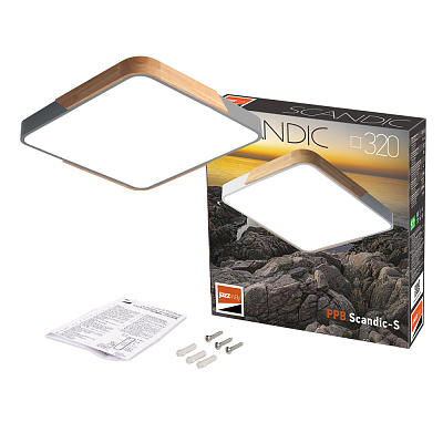 Светильник светодиодный потолочный PPB Scandic-S 36w 4000K GR/W IP20