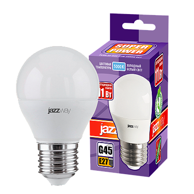 Лампа светодиодная PLED- SP G45 11w E27 5000K 230/50 Jazzway