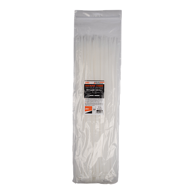 Кабельная стяжка PCT 7,6x450-100WH PA6.6 Jazzway (100 шт/уп) 