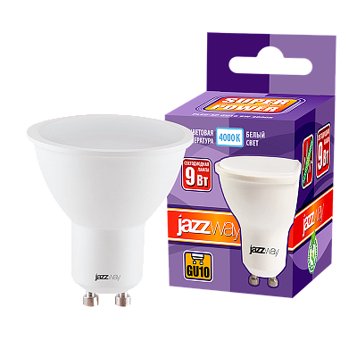 Лампа светодиодная PLED- SP GU10 9w 4000K-E Jazzway