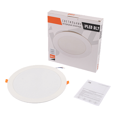 Cветильник светодиодный встраиваемый PLED DL7 24w 4000K WH IP54