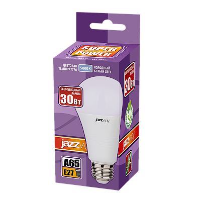 Лампа светодиодная PLED- SP A65 30w E27 5000K 230/50 Jazzway
