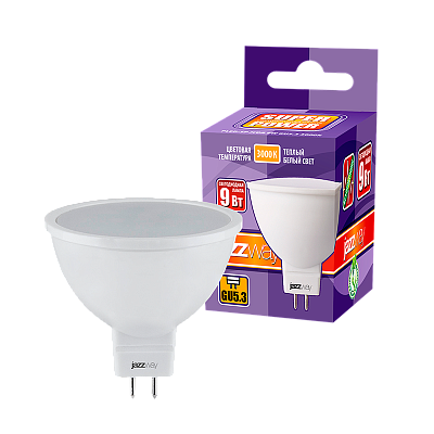 Лампа светодиодная PLED- SP JCDR 9w GU5.3 3000K-E Jazzway