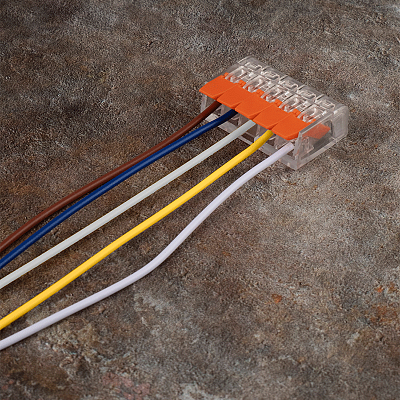 Клемма монтажная СМК PTC-5P 221-415 450V 32A 0,14-4.0mm2 /50 шт./ Jazzway 