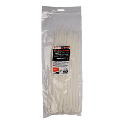 Кабельная стяжка PCT 7,6x300-100WH PA6.6 Jazzway (100 шт/уп) 