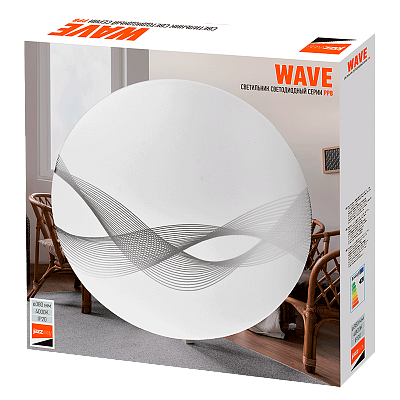 Светильник светодиодный настенно-потолочный PPB WAVE 36w 4000K