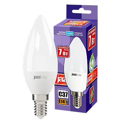 Лампа светодиодная PLED- SP C37 7w E14 5000K  230/50 Jazzway
