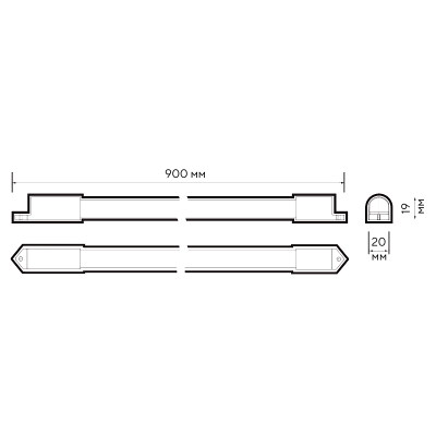 Светильник светодиодный линейный PLED T4i 12w