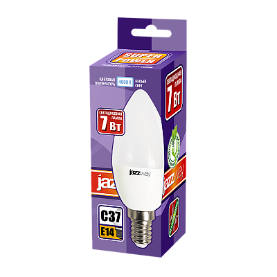 Лампа светодиодная PLED- SP C37 7w E14 4000K  230/50 Jazzway 