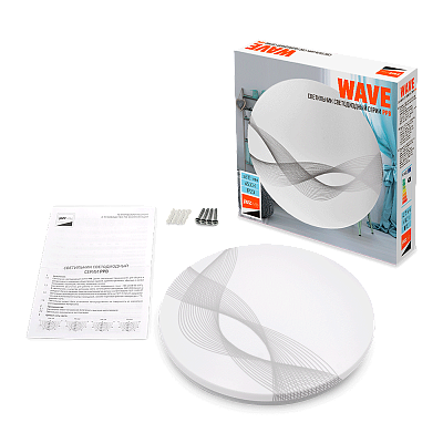 Светильник светодиодный настенно-потолочный PPB WAVE 12w 6500K