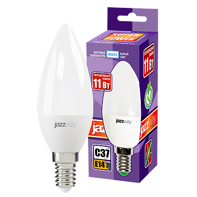 Лампа светодиодная PLED- SP C37 11w E14 4000K  230/50 Jazzway