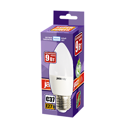 Лампа светодиодная PLED- SP C37 9w E27 4000K-E Jazzway