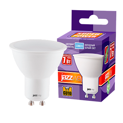 Лампа светодиодная PLED- SP GU10 7w 5000K 230/50 Jazzway