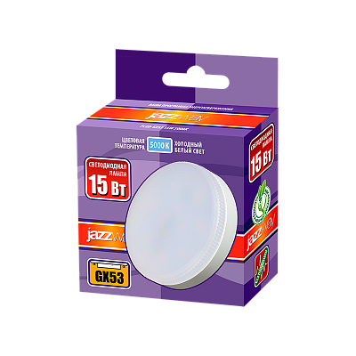 Лампа светодиодная PLED-GX53 15w 5000K 1300Lm  230V/50Hz Jazzway