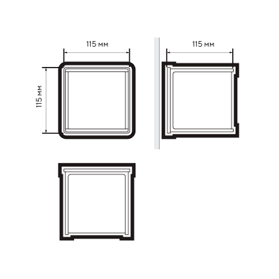 Светильник фасадный PWL 115115/01 GX53 BL 230V IP54