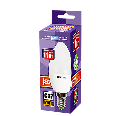 Лампа светодиодная PLED- SP C37 11w E14 5000K  230/50 Jazzway