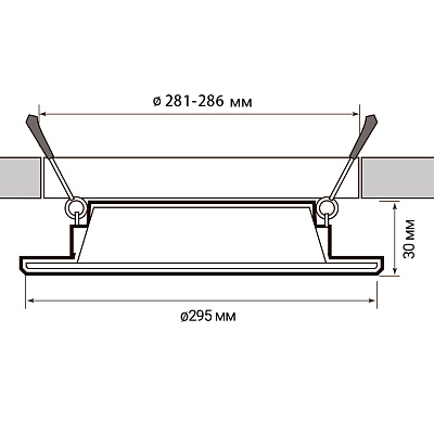 Cветильник светодиодный встраиваемый PLED DL6 24w 4000K WH IP40