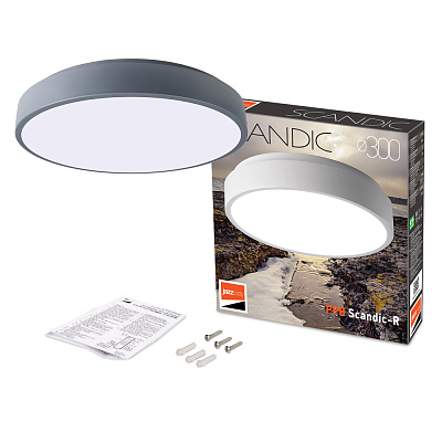 Светильник светодиодный потолочный PPB Scandic-R 24w 4000K GR IP20