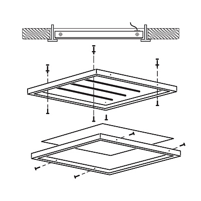 Панель светодиодная PPL SPEC 02 40w Opal 6500K Ra90 IP40