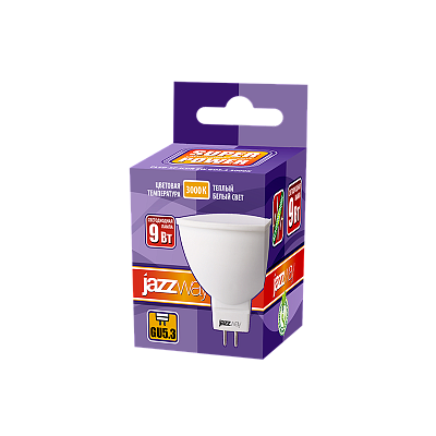 Лампа светодиодная PLED- SP JCDR 9w GU5.3 3000K-E Jazzway