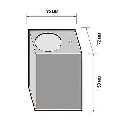 Светильники фасадные PDL-R 72150 GU10 -2 BL 230V IP65
