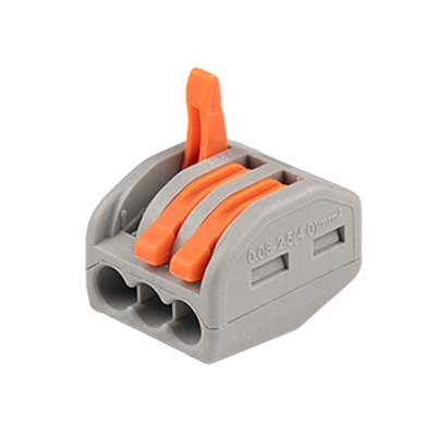 Клемма монтажная СМК PTC-3P 222-413 450V 32A 0,08-2,5(4.0)mm2 /50шт./Jazzway 