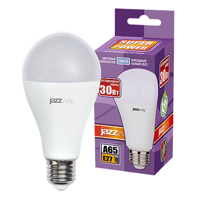 Лампа светодиодная PLED- SP A65 30w E27 5000K 230/50 Jazzway