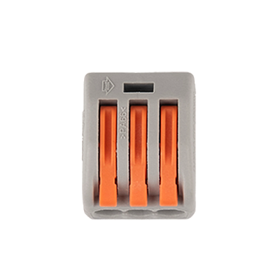 Клемма монтажная СМК PTC-3P 222-413 BL/10 450V 32A 0,08-2,5(4.0)mm2 / 10шт./ Jazzway 