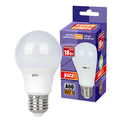 Лампа светодиодная PLED- SP A60 18w E27 3000K 230/50 Jazzway