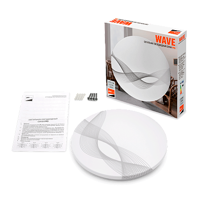 Светильник светодиодный настенно-потолочный PPB WAVE 24w 4000K