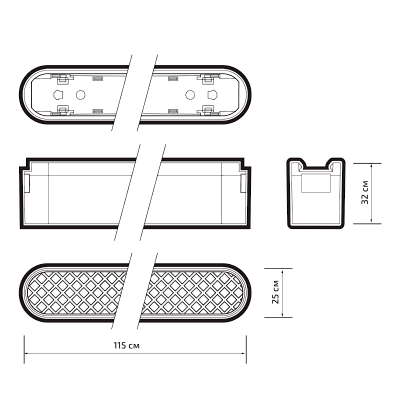Низковольтный трековый светильник MTR16 1406 6W 3000K grid 60° BL IP20