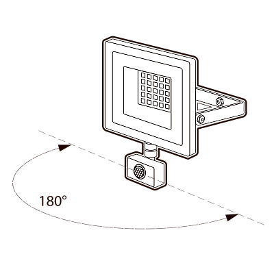 Прожектор светодиодный PFL-SC-30w SENSOR